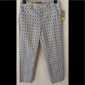 NWT Merona size 2 gray and white below the waist straight leg pants